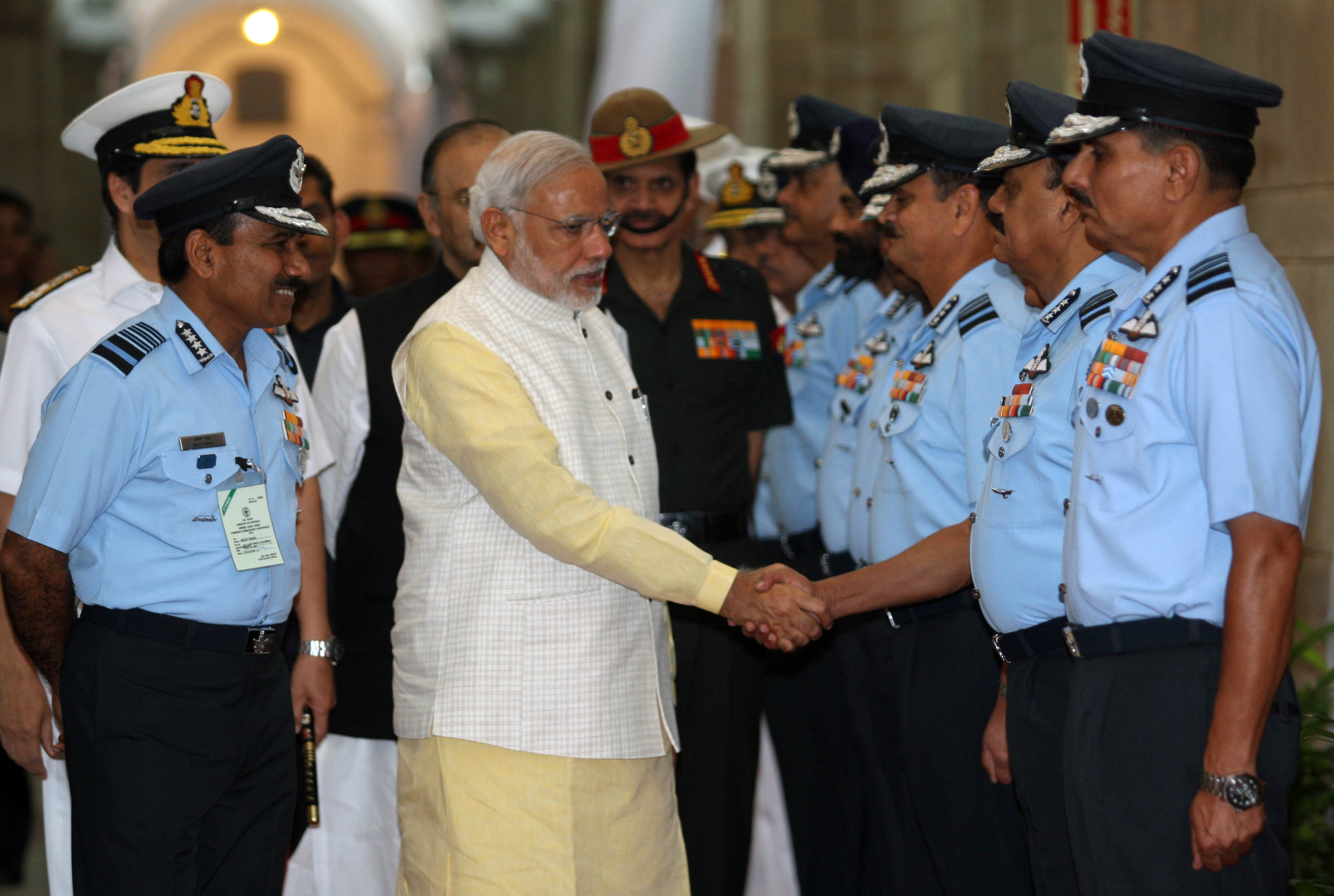 PM with heads of Armed forces